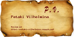 Pataki Vilhelmina névjegykártya