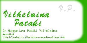 vilhelmina pataki business card